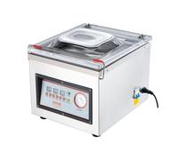 VEVOR Sellador al Vacío de Cámara 320 W Máquina de Envasado al Vacío de Acero inoxidable Tamaño Compacto de 320 mm para Cocina del Hogar Para Uso Comercial Para Alimentos Húmedos, Carnes y Adobos