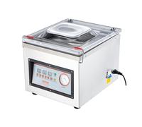 VEVOR Sellador al Vacío de Cámara 320 W Máquina de Envasado al Vacío de Acero inoxidable Tamaño Compacto de 320 mm para Cocina del Hogar Para Uso Comercial Para Alimentos Húmedos, Carnes y Adobos