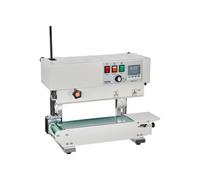 VEVOR Selladora Continua de Acero al Carbono de Bolsas de Banda Ancho de Sellado de 6-12 mm, Sellador Vertical con Control de Temperatura Digital para Película de Bolsa de Plástico de 0,02-0,8 mm