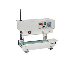 VEVOR Selladora Continua de Acero al Carbono de Bolsas de Banda Ancho de Sellado de 6-12 mm, Sellador Vertical con Control de Temperatura Digital para Película de Bolsa de Plástico de 0,02-0,8 mm