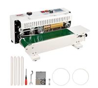 VEVOR Selladora Continua de Bolsa de Banda Ancho de Sellado de 6-12 mm, Sellador Horizontal con Control de Temperatura Digital para Película de Bolsa de Plástico de 0,02-0,8 mm con Función de Conteo