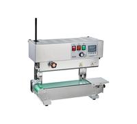 VEVOR Selladora Continua de Acero Inoxidable de Bolsas de Banda Ancho de Sellado de 6-12 mm, Sellador Vertical con Control de Temperatura Digital para Película de Bolsa de Plástico de 0,02-0,8 mm