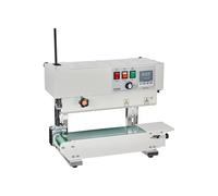 VEVOR Selladora de Bolsas Continua de Banda de Acero al Carbono, Ancho de Sellado de 6-12 mm, Selladora de Banda Horizontal con Control de Temperatura Digital para Películas de Plástico de 0,02-0,8mm