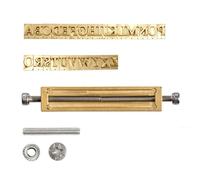 VEVOR Sellos para Cuero de Letras 26 Piezas Troqueles de Golpe de Metal | para Estampado en Papel Madera Plástico, Compatible con Máquina Troqueladora VEVOR, Alfabeto A-Z, Kit Completo de Accesorios