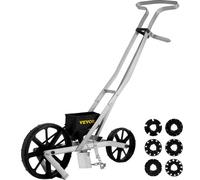 VEVOR Sembradora Manual Aluminio ABS Esparcidor de Semillas 1 Hilera Altura 78-84 cm Sembradora Manual Monofila con 6 Placas de Semillas Sembradora Manual de Precisión 2 Ruedas 5 cm 6 cm para Cultivo