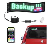 VEVOR Señal luminosa LED programable flexible, panel de visualización desplazable a todo color P5, panel publicitario, control de aplicaciones Bluetooth, para tienda, bar, publicidad, 38x10 cm