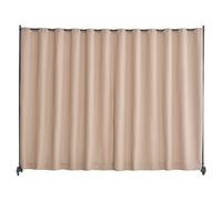 VEVOR Biombo Separador 308,5x45x245,5 cm Biombo Portátil con Ruedas Tela de Poliéster Separador de Ambientes de Privacidad con Ruedas para Oficina, Hospital, Dormitorio, Comedor, Estudio, Marrón