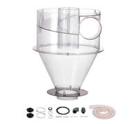 VEVOR Separador de Polvo Ciclónico Filtro Colector de Polvo Ciclónico ABS 101,6 mm con Adaptador de 50 mm Manguera de 2 m para Aspiradoras de Taller Húmedo/Seco Se Adapta a Tanques de 18,9-37,85 L