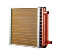 VEVOR Serpentín de Intercambio de Calor de 356 x 356 mm, Intercambiador de Calor Aire-Agua con Aletas de Aluminio y Tubos de Cobre, Capacidad 65000 BTU/h para Hornos, Refrigeración, Calefacción, HVAC