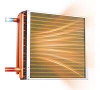 VEVOR Serpentín de Intercambio de Calor de 457 x 457 mm, Capacidad 120000 BTU/h, Intercambiador de Calor Aire-Agua con Tubos de Cobre y Aletas de Aluminio para HVAC, Calefacción, Hornos, Refrigeración
