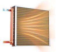VEVOR Serpentín de Intercambio de Calor de 559 x 559 mm, Intercambiador de Calor Aire-Agua con Tubos de Cobre y Aletas de Aluminio, Capacidad 190000 BTU/h para Hornos, Refrigeración, HVAC, Calefacción