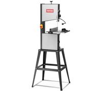 VEVOR Sierra de Cinta con Soporte, 9,65 Pulgadas, Sierra de Cinta de Sobremesa de Dos Velocidades de 506 RPM/920 RPM, Motor de 370 W y 1/2 HP, Altura de Corte de 6'', Longitud de Hoja de Sierra de 72,