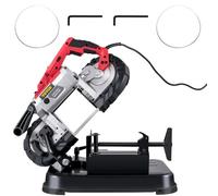 VEVOR Sierra de Cinta de Metal 220V 1100W Base 0 45° Sierra de Cinta Profesional Tamaño Corte 12,7cm 137,8-472,4 Pies/min Sierra de Cinta de Corte para Metal, Acero, Aluminio y Cable Compuesto