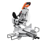 VEVOR Sierra de inglete compuesta deslizante, hoja de 10 pulgadas, motor de 15 amperios, 60 dientes, sierra de inglete deslizante de doble bisel con cable, alineación de precisión LED, ángulo