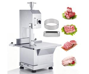 VEVOR Sierra Eléctrica Comercial para Huesos de Carnicero 2200 W Máquina Cortadora de Huesos 1000 kg/h Cortadora Eléctrica para Carne Congelada Mesa de Trabajo 470x530 mm para Supermercado Restaurante