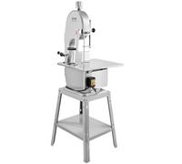 VEVOR Sierra Eléctrica para Carne, Cortadora Vertical de Acero Inoxidable 1800 W, Grosor de Corte 180 mm, con 5 Cuchillas para Cortar Carne Congelada, Cerdo, Ternera y Costillas, 515 x 565 x 1422 mm