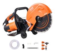 VEVOR Sierra Eléctrica para Hormigón 305mm 2800W Sierra Circular de Alta Potencia Profundidad de Corte de 114mm Sierra de Disco Húmeda/Seca con Tubería de Agua Bomba de Agua Hoja para Piedra Ladrillo