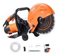 VEVOR Sierra Eléctrica para Hormigón 305mm 2800W Sierra Circular de Alta Potencia Profundidad de Corte de 114mm Sierra de Disco Húmeda/Seca con Tubería de Agua Bomba de Agua Hoja para Piedra Ladrillo