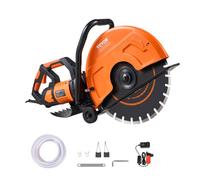 VEVOR Sierra Eléctrica para Hormigón 406mm 2800W Sierra Circular de Alta Potencia Profundidad de Corte de 152mm Sierra de Disco Húmeda/Seca con Tubería de Agua Bomba de Agua Hoja para Piedra Ladrillo