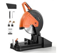 VEVOR Sierra Tronzadora para Corte de Metal 355 mm Corte en Frío 2800 W, Cortadora de Metales para Fabricación, Soldadura, Construcción, Rango de Inglete +/- 45°, 1100 RPM, Protección de Chispas