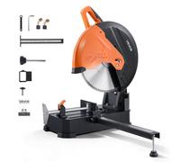VEVOR Sierra Tronzadora para Corte de Metal 406,4 mm Corte en Frío 3000 W, Cortadora de Metales para Soldadura, Fabricación, Reparación, Motor con Escobillas, Inglete +/- 45°, Protector de Cuchilla