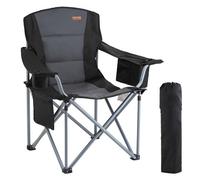 VEVOR Silla de Camping Plegable 98x63x99 cm Acero Inoxidable Silla de Pesca al Aire Libre Carga 158kg Asiento Plegable Ligero Portátil con Portavasos 3 Bolsas de Almacenamiento para pícnics Senderismo