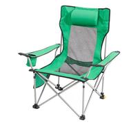 VEVOR Silla de Camping Reclinable Portátil 1530 x 830 x 730 mm Carga de 149,69 kg, Silla de Camping Plegable con Reposapiés, Portavasos, Bolsillo Lateral y Reposacabezas para Camping, Pesca, Verde