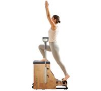 VEVOR Silla de Pilates, Combinación de Pedales Divididos y Estabilidad con Asas, Estructura de Madera Caucho, Equipo de Fitness para Yoga, Gimnasios en Casa y Estudios. 840 x 540 x (730) x 630 mm