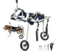 VEVOR Silla de Ruedas para Mascotas de 2 Ruedas para Patas Traseras Ligera y Ajustable Ayuda en la curación para Heridos, Discapacitados, Parálisis, Mascotas Débiles con Extremidades Traseras (S)