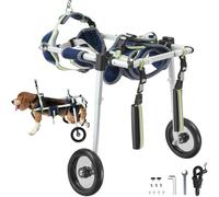 VEVOR Silla de Ruedas Ajustable de Mascotas de 2 Ruedas para Patas Traseras(XS)