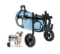 VEVOR Silla de Ruedas Amortiguadoras para Perros, para Patas Traseras, Ajustable, Ayuda para Caminar para Perros Discapacitados, Paralizados o Lesionados de hasta 15 kg, Talla M, Negro y Azul