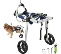 VEVOR Silla de ruedas de perro de 2 ruedas para patas traseras, silla de ruedas para mascotas, ligera y ajustable, ayuda en la curación, carrito de perro/silla de ruedas para lesionados,