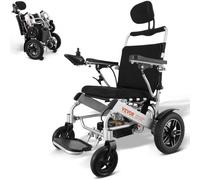 VEVOR Silla de Ruedas Eléctrica para Adultos Mayores, Capacidad de Peso de 136,08 kg, 508,00 mm de Ancho, Sillas de Ruedas Motorizadas Plegables y Livianas, Aleación de Aluminio, 940 x 665 x 1210 mm