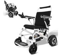VEVOR Silla de Ruedas Eléctrica para Adultos Mayores, Capacidad de Peso de 136,08 kg, 508,00 mm de Ancho, Sillas de Ruedas Motorizadas Plegables y Livianas, Aleación de Aluminio, 925 x 670 x 980 mm