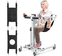 VEVOR Silla de Ruedas Elevadora de Pacientes con Altura y Ancho Ajustables Silla Eléctrica Plegable para Traslado de Pacientes Capacidad de Carga 100 kg para Ancianos Discapacitados, Hogar, Coche