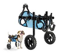 VEVOR Silla de Ruedas para Perros, para Patas Traseras, Ajustable, con Ruedas Amortiguadoras, Ayuda para Caminar para Perros Discapacitados, Paralizados o Lesionados hasta 10 kg, S, Negro y Azul