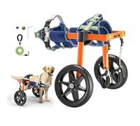 VEVOR Silla de Ruedas para Perros para Patas Traseras, Ajustable en Altura, Anchura y Longitud, Marco Ligero, Carrito de Asistencia para Perros Lesionados Discapacitados de 15,88-21,77 kg Tamaño M,