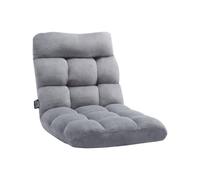 VEVOR Silla de Suelo 1034 x 572 x 152 mm, Sillón Plegable de Espuma Reciclada con 14 Posiciones Ajustables, Sillón Multifuncional con Respaldo para Dormir, Sillón de Juego para Sala de Estar, Gris