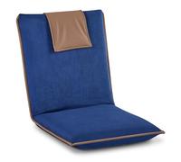 VEVOR Silla de Suelo Plegable, Silla Relax con Respaldo Ajustable en 6 Posiciones, Ligero y Portátil, Acolchado de Espuma Reciclada, Marco Metálico y Tapizado de Gamuza, para Lectura Meditación Yoga