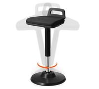 VEVOR Silla Giratoria de Altura Regulable de 62,5-87,5 cm con Asa Negro Pequeño