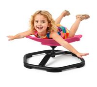 VEVOR Silla Giratoria Infantil Sensorial, Forma de Elefante, hasta 100 kg, con Base Metálica Antideslizante, Favorece la Coordinación, el Equilibrio y la Concentración, Roja, 54 x 54 x 25,5 cm