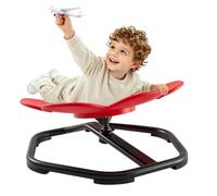 VEVOR Silla Giratoria Sensorial para Niños con Autismo y TDAH Flor Rojo | Taburete Giratorio 360° para Mejorar la Coordinación Corporal y Entrenar el Equilibrio, Carga 100 kg, Base de Metal Estable