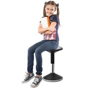 VEVOR Silla Oscilante Silla Activa de Altura Ajustable 40-55 cm, Taburete Oscilante con Asiento Flexible Hecho de PVC y ABS Ideal para Niños de 12 a 18 Años en Escuelas, Oficinas, Hogares, Negro