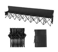 Banco plegable portátil VEVOR, banco lateral plegable de 8 asientos, banco para acampar al aire libre con bolsa de transporte y respaldo, banco lateral para deportes de equipo para fútbol, pesca, asie