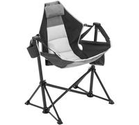 VEVOR Silla Reclinable para Acampar Capacidad de Carga de 136 kg Silla Plegable con Portavasos Bolsa de Almacenamiento Reposacabezas y Respaldo Ajustable para Acampar, Actividades al Aire Libre