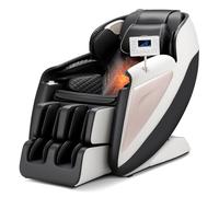 VEVOR Sillón de Masaje con Gravedad Cero y SL-Riel, 18 Modos Automáticos, Masaje 3D con Calefacción, Pedal Retráctil, 36 Airbags, Rodillo para Pies, Pantalla LCD, Botones en el Reposabrazos y Ruedas