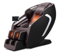 VEVOR Sillón de Masaje con Gravedad Cero y SL-Riel, Modo de Estiramiento de Yoga, Masaje 4D con Voz IA, Calefacción, Pedal Retráctil, 36 Airbags, Pantalla LCD, Botones en el Reposabrazos, Ruedas