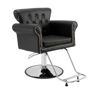 VEVOR Sillón de Peluquería Hidráulico Sillón de Peluquería Giratorio 360° Carga 150 kg Altura Regulable 905-1060 mm Asiento de Peluquería con Reposapiés para Salón Profesional, Champú, Belleza, Negro
