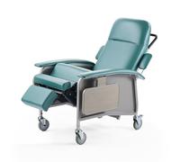 VEVOR Sillón Reclinable de 4 Posiciones, con 4 Ruedas, Asiento Acolchado Suave y 2 Bandejas para Hospitales, Residencias de Ancianos y Atención Geriátrica, Carga de 113 kg, 940 x 790 x 1280 mm