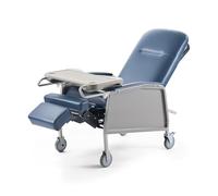 VEVOR Sillón Reclinable Médico de 3 Posiciones, con 4 Ruedas, Asiento Acolchado Suave y Bandeja Desmontable, para Hospitales, Residencias de Ancianos y Atención Geriátrica, 1070 x 660 x 1200 mm